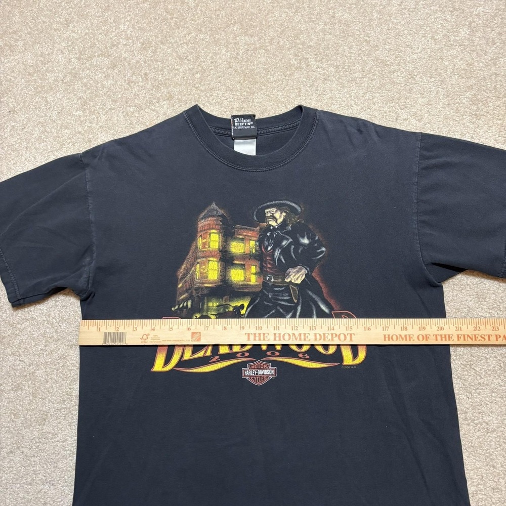 Vtg Harley-Davidson Shirt Mens Large‎ Black Deadwood Black Hills Rally 2006 SD - Picture 7 of 10